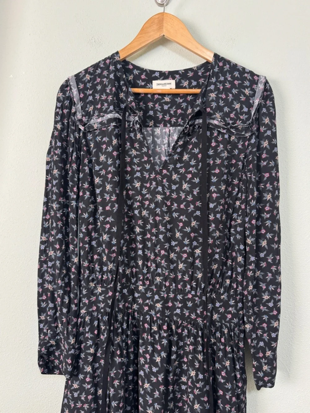 Zadig & Voltaire Remus Liberty Floral Dress Size Small Dark Floral - Picture 5 of 13
